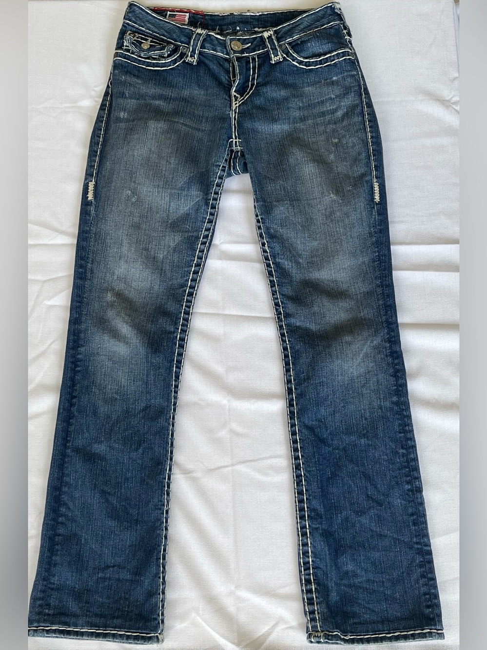 True Religion Billy Super T World Tour Jeans Y2K Low Rise Sz 29